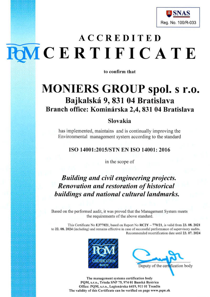 Certificate ST EN ISO 14001